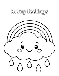 Rainy feelings coloring page