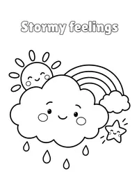 Stormy feelings coloring page
