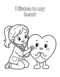 I listen to my heart coloring page