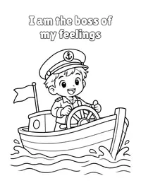 I am the boss of my feelings coloring page