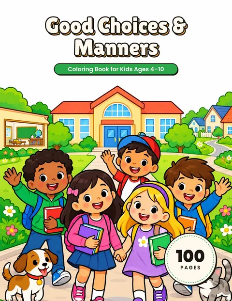 Good Choices & Manners coloring book cover