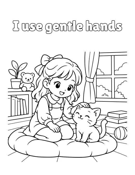 I use gentle hands coloring page