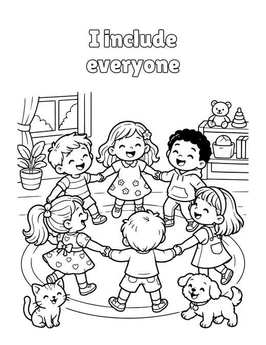 I include everyone coloring page