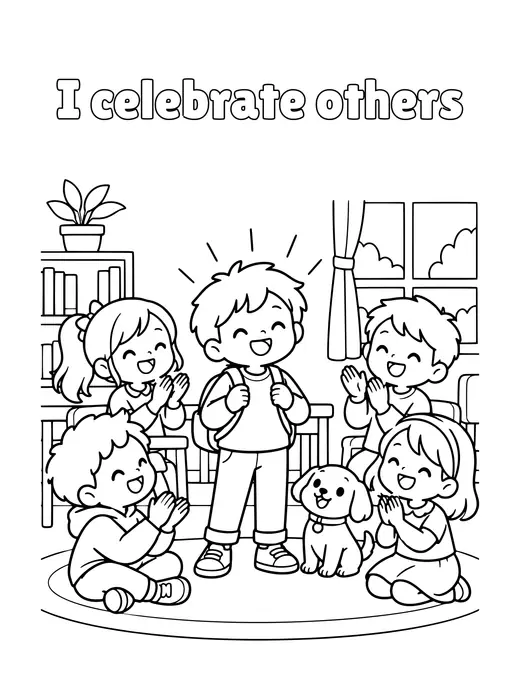 I celebrate others coloring page