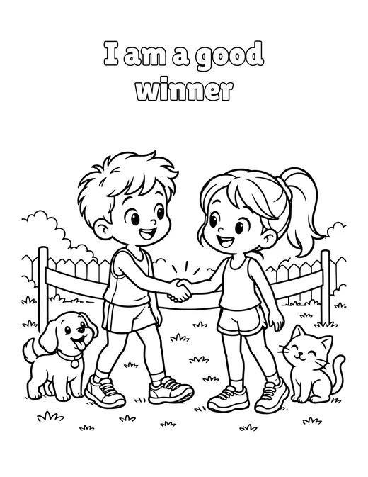 I am a good winner coloring page
