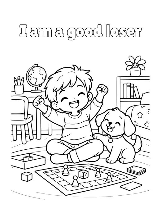 I am a good loser coloring page