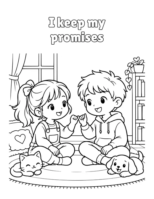 I keep my promises coloring page
