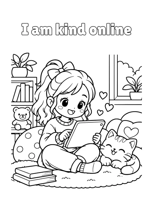 I am kind online coloring page