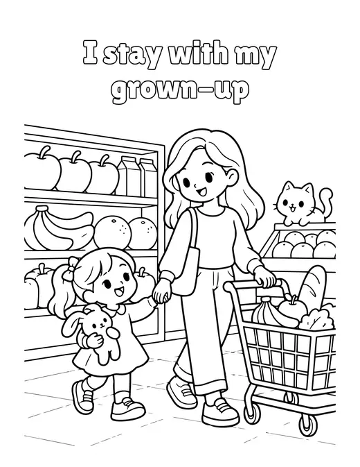 I stay with my grown-up coloring page