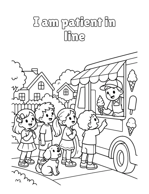 I am patient in line coloring page