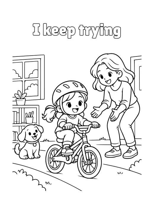 I keep trying coloring page