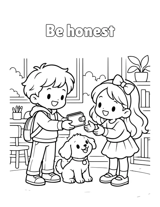 Be honest coloring page