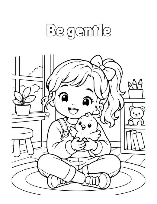 Be gentle coloring page