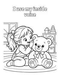 I use my inside voice coloring page