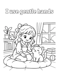 I use gentle hands coloring page