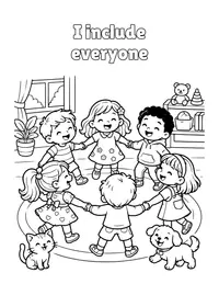 I include everyone coloring page