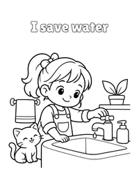 I save water coloring page