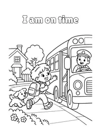 I am on time coloring page