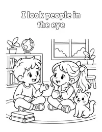 I look people in the eye coloring page