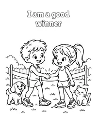 I am a good winner coloring page