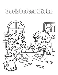 I ask before I take coloring page
