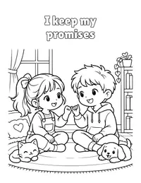 I keep my promises coloring page