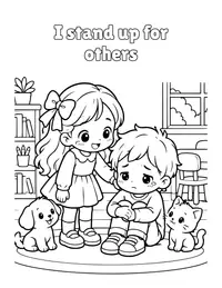 I stand up for others coloring page