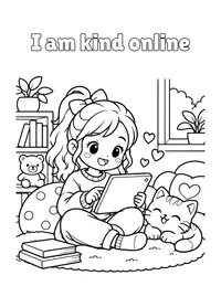 I am kind online coloring page