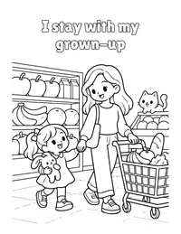 I stay with my grown-up coloring page