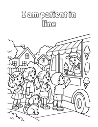 I am patient in line coloring page