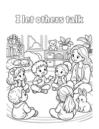 I let others talk coloring page