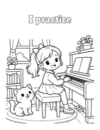 I practice coloring page