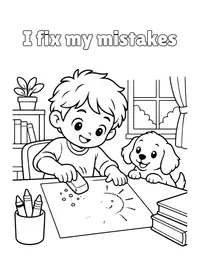 I fix my mistakes coloring page