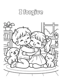 I forgive coloring page