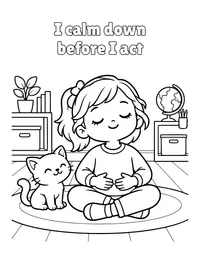 I calm down before I act coloring page