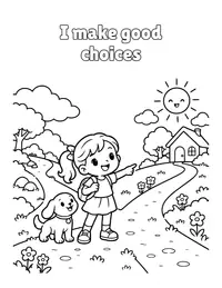I make good choices coloring page