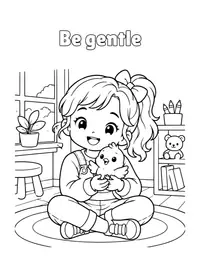 Be gentle coloring page