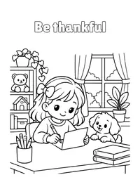 Be thankful coloring page