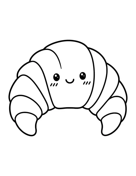 Croissant coloring page