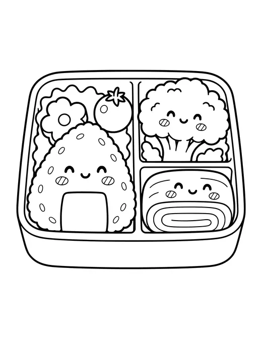 Bento Box coloring page
