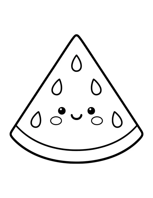 Watermelon Slice coloring page