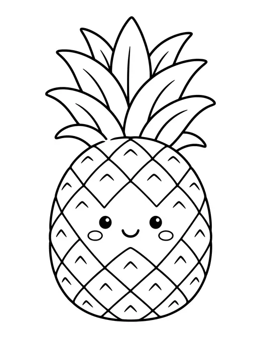 Pineapple coloring page