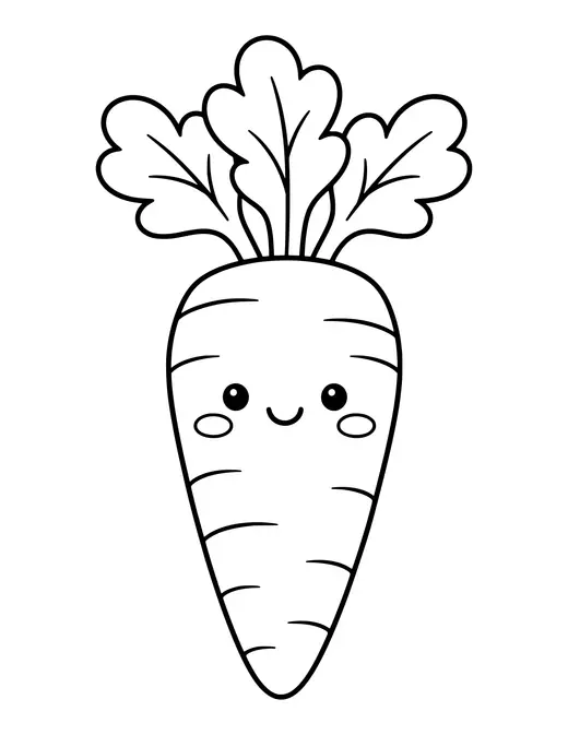 Carrot coloring page