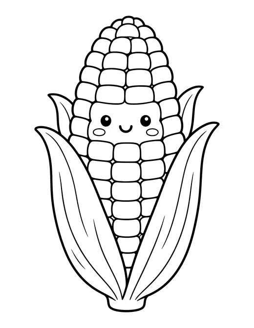 Corn on the Cob coloring page