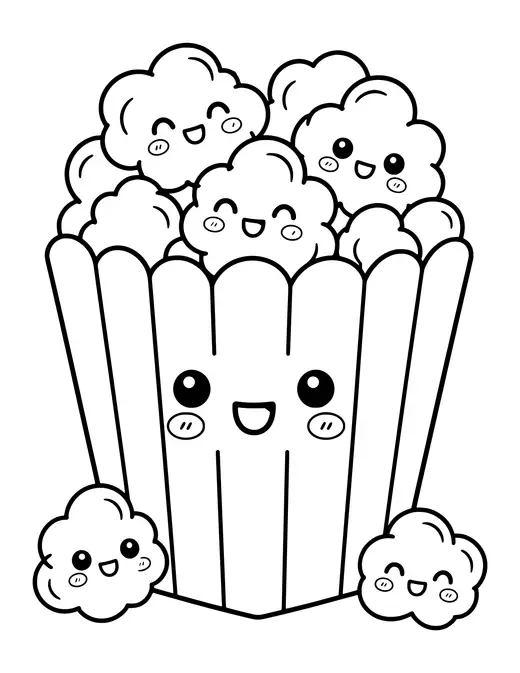 Popcorn Box coloring page