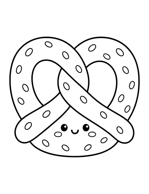 Pretzel coloring page