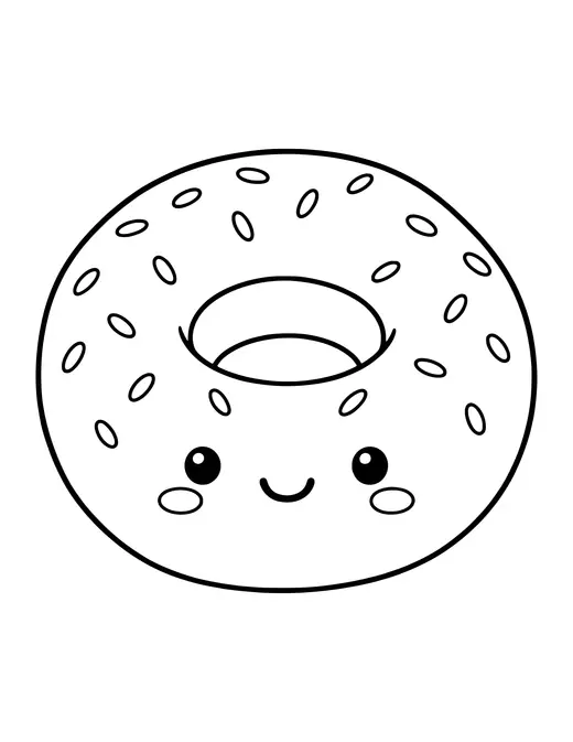 Bagel coloring page