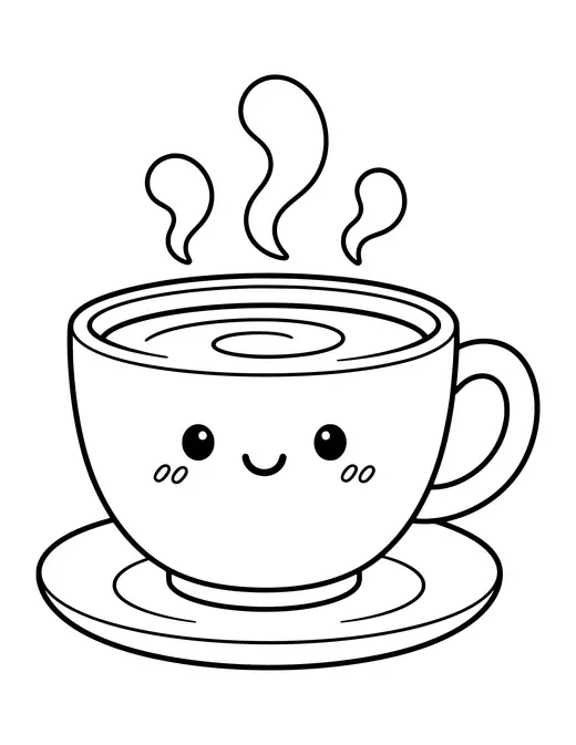 Coffee Cup coloring page