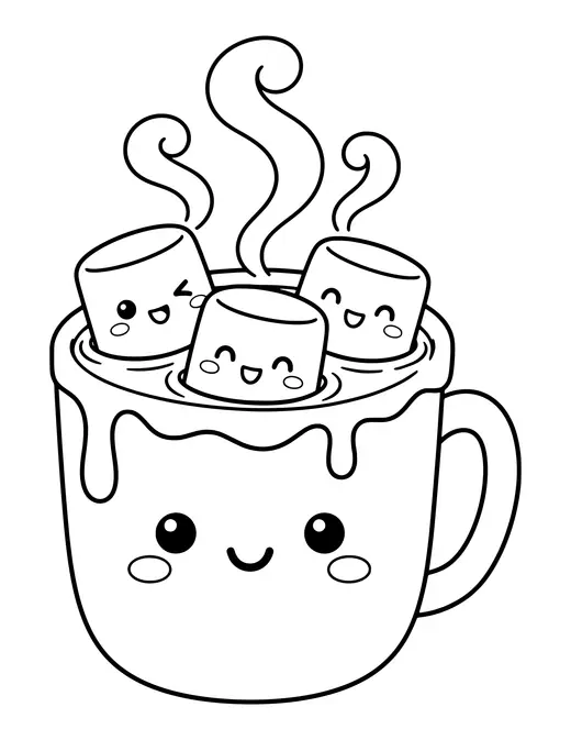 Hot Cocoa coloring page