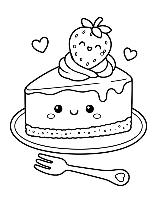 Cheesecake coloring page